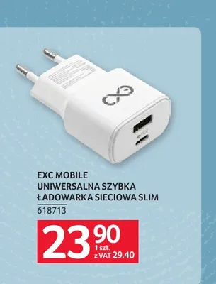Uniwersalna szybka ładowarka sieciowa Slim Exc Mobile promocja w Selgros