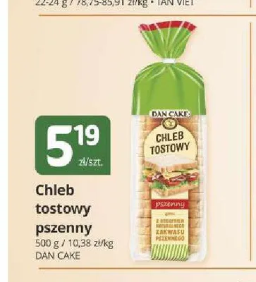 Chleb tostowy pszenny Dan Cake promocja w Marketvita