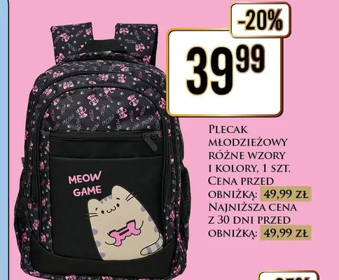 Plecak młodzieżowy promocja w Dino
