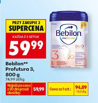 Mleko modyfikowane Profutura 3 promocja w Biedronka