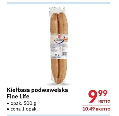 Kiełbasa podwawelska Fine Life promocja w Makro