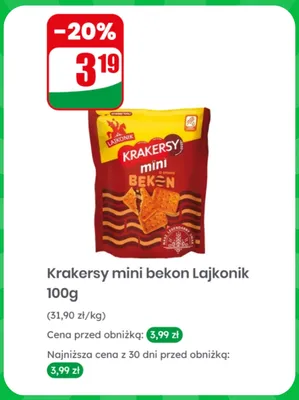 Krakersy mini bekon Lajkonik promocja w Dino
