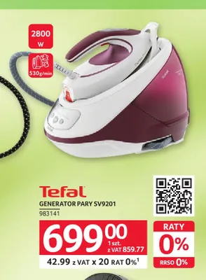 Generator pary Tefal SV9201 promocja w Selgros