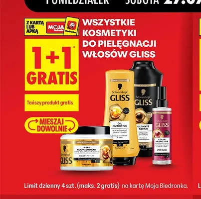 Ekspresowa odżywka do włosów Gliss Color Perfector promocja w Biedronka