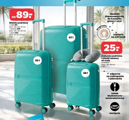 Poduszka podróżna z pianki memory na szyję promocja w Netto