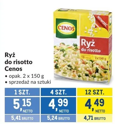 Ryż do risotto Cenos promocja w Makro