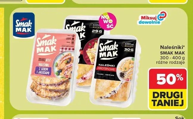 Naleśniki z serem i jagodami Smak Mak promocja w Carrefour Market