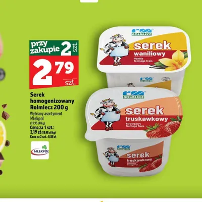 Serek homogenizowany Rolmlecz waniliowy promocja w TOPAZ