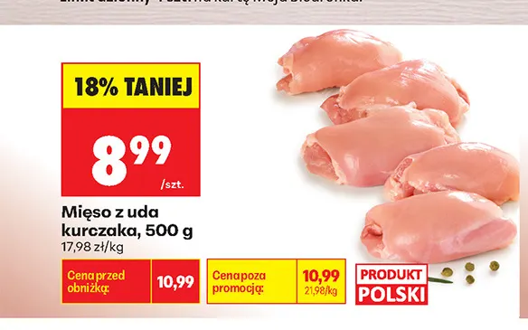 Mięso z uda kurczaka promocja w Biedronka
