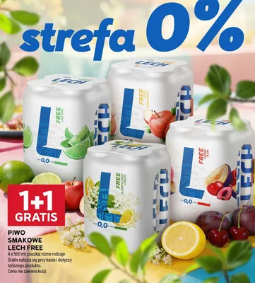 Piwo bezalkoholowe smakowe Lech Free Lime Mint promocja w Stokrotka