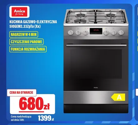 Kuchnia gazowo-elektryczna Amica 510GEM2,33ZpTa (Xx) promocja w RTV EURO AGD