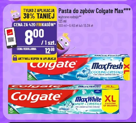 Pasta do zębów Colgate Max Fresh Cooling Crystals promocja w POLOmarket
