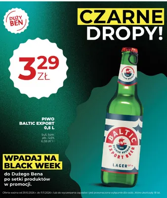 Piwo Baltic Export promocja w Duży Ben