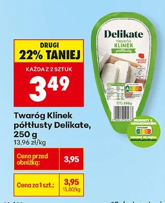 Twaróg półtłusty promocja w Biedronka