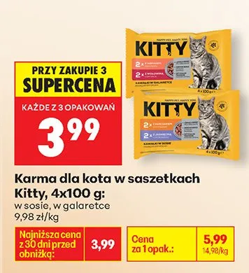 Karma dla kota w saszetkach, w galaretce promocja w Biedronka