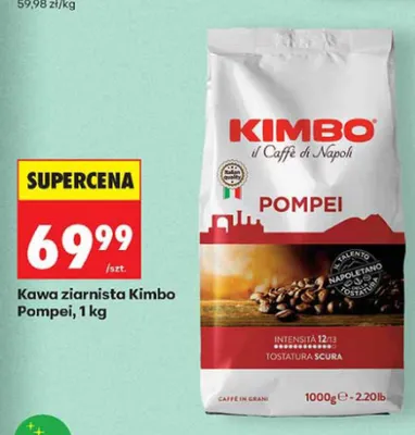 Kawa ziarnista Kimbo Pompei promocja w Biedronka