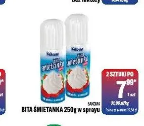 Bita śmietanka w sprayu Bakoma promocja w Tomi Markt