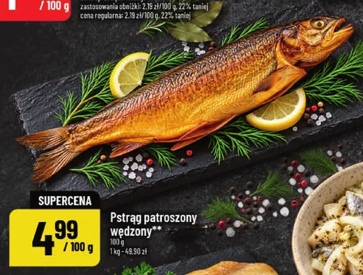 Pstrąg patroszony wędzony promocja w POLOmarket