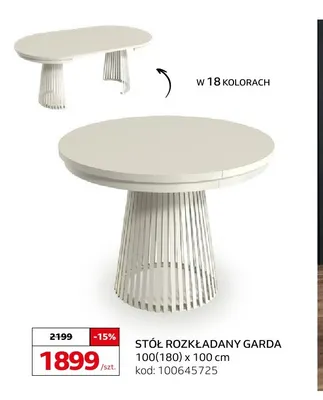 Stół rozkładany Garda promocja w Komfort