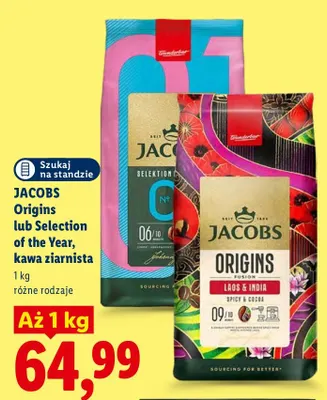 Kawa ziarnista Jacobs Origins promocja w Lidl