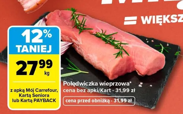 Polędwiczka wieprzowa promocja w Carrefour Market