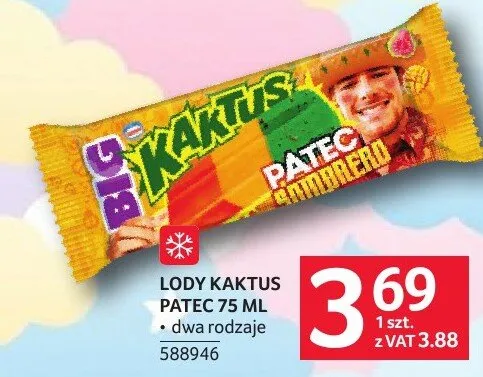 Lody Kaktus Patec dwa rodzaje promocja w Selgros