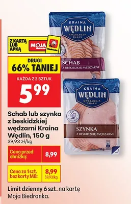 Schab z beskidzkiej wędzarni promocja w Biedronka