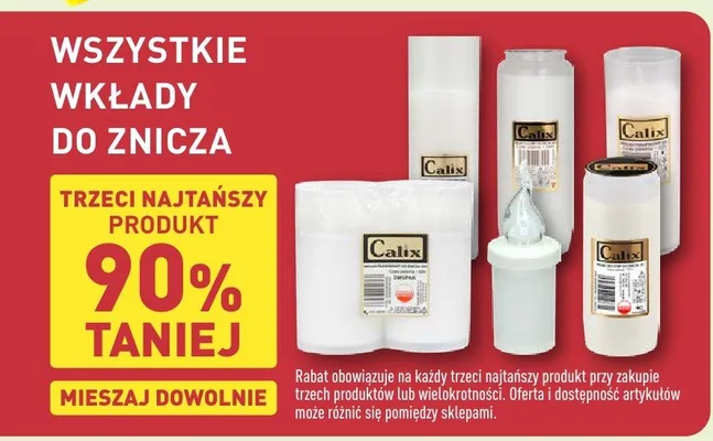 Wkłady do znicza promocja w Aldi