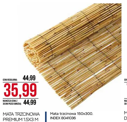 Mata trzcinowa premium 1.5x3m promocja w Abra Meble