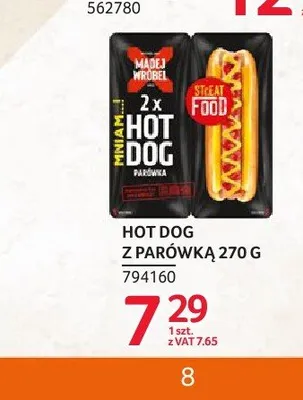 Hot dog z parówką Madej Wróbel promocja w Selgros