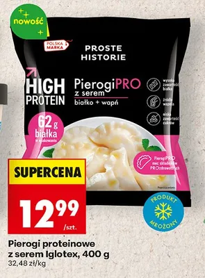 Pierogi proteinowe z serem Iglotex promocja w Biedronka
