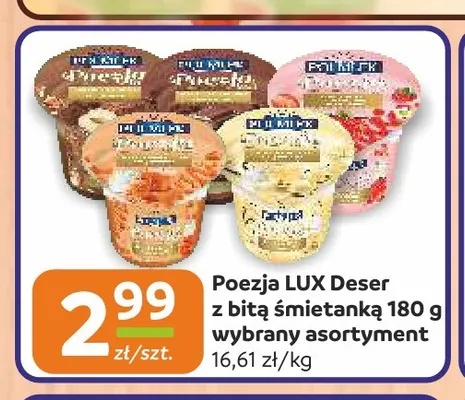 Deser z bitą śmietanką Poezja Lux promocja w Społem Częstochowa