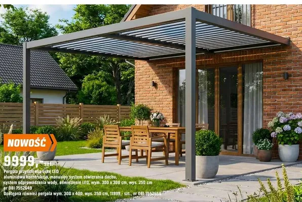 Pergola przyścienna Luxe LED promocja w OBI