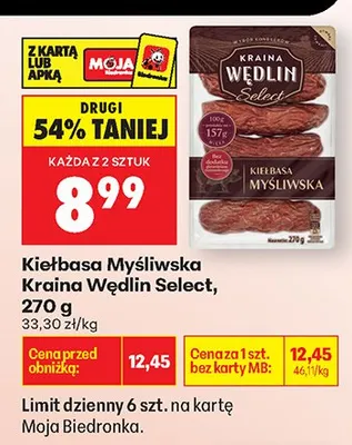 Kiełbasa myśliwska promocja w Biedronka