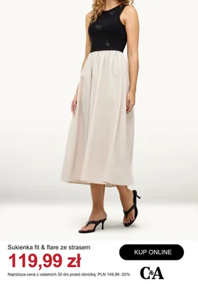 Sukienka fit & flare ze strasem C&A promocja w C&A