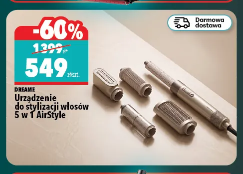 Urządzenie do stylizacji włosów 5 w 1 AirStyle Dreame promocja w Biedronka Home