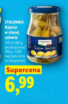 Kapary w słonej zalewie Italiamo promocja w Lidl