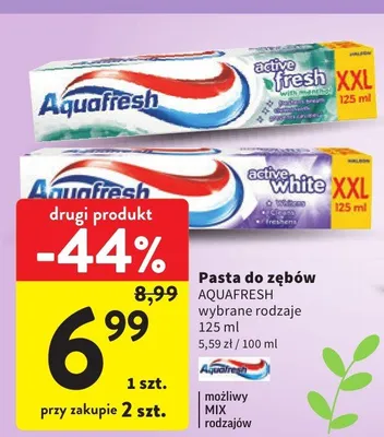Pasta do zębów promocja w Intermarche