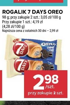 Rogalik 7 Days Oreo promocja w Stokrotka