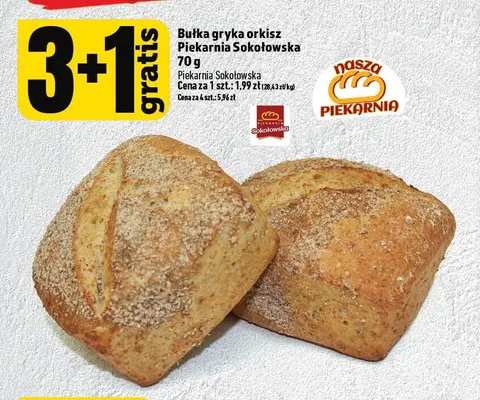Bułka gryka orkisz Piekarnia Sokołowska promocja w TOPAZ