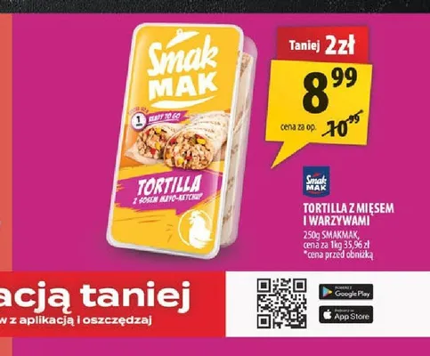 Tortilla z mięsem i warzywami z sosem mayo-ketchup Smak Mak promocja w Arhelan