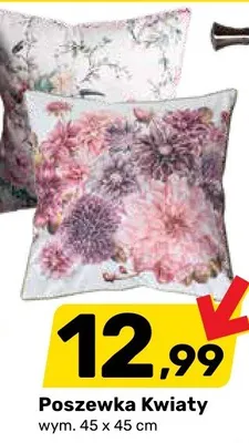 Poszewka Kwiaty promocja w Bricomarche