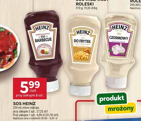 Sos do frytek Heinz promocja w Stokrotka