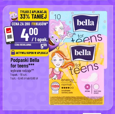 Podpaski Bella for Teens promocja w POLOmarket