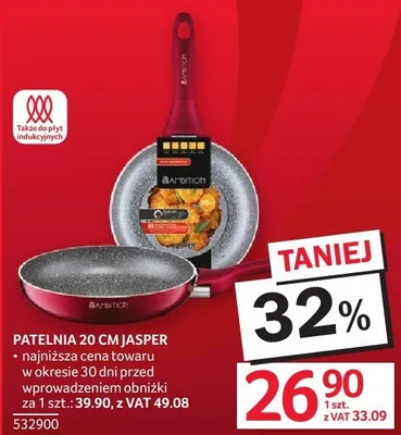 Patelnia 20 cm Jasper promocja w Selgros