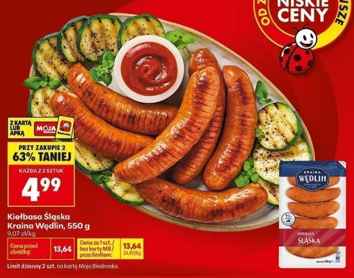 Kiełbasa Śląska Kraina Wędlin promocja w Biedronka