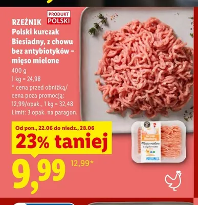 Mięso mielone z kurczaka Rzeźnik Biesiadny promocja w Lidl