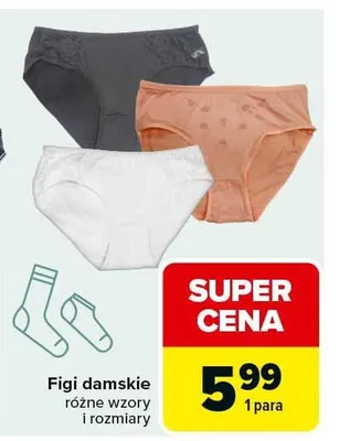 Figi damskie Tex różne wzory i rozmiary promocja w Carrefour