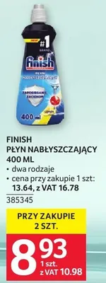Płyn nabłyszczający Finish 400 ml - dwa rodzaje - cena przy zakupie 1 szt: 13.64, z VAT 16.78 promocja w Selgros