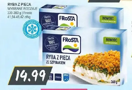 Ryba z pieca Frosta ze szpinakiem promocja w Słoneczko